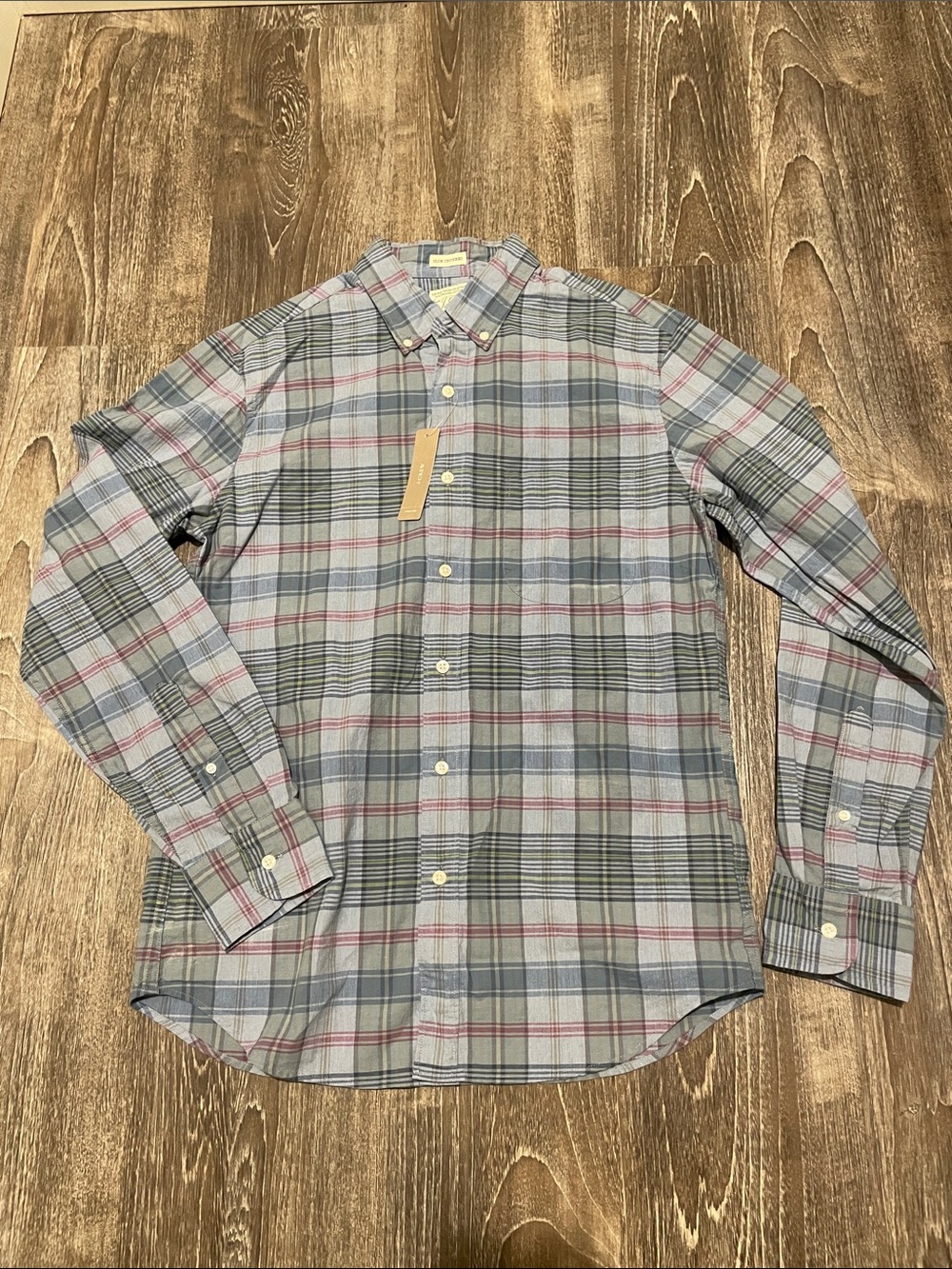 J Crew New Size S Slim Untucked Plaid Long Sleeve Button Down